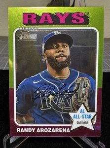 2024 Topps Heritage High Number RANDY AROZARENA ALL-STAR Chrome #/699 #74 RAGGI - Foto 1 di 2