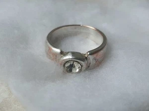 Ring Silbern Mit Stein Größe 53 Gebrauchsspuren - Bild 1 von 5