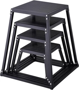 Vevor Plyometrische Sprungbox, 18 Zoll Plyo Stahl 12/18/24/30 Zoll, schwarz  - Bild 1 von 10