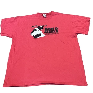 Camiseta De Colección Ben & Jerrys Vermonts Finest Ice Cream 2XL 90s EE. UU. 1996 Roja - Imagen 1 de 9