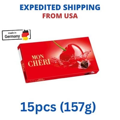 Ferrero Mon Chéri 15 Piezas 157g - Chocolate Negro con Cereza y Licor Foto 1 de 4