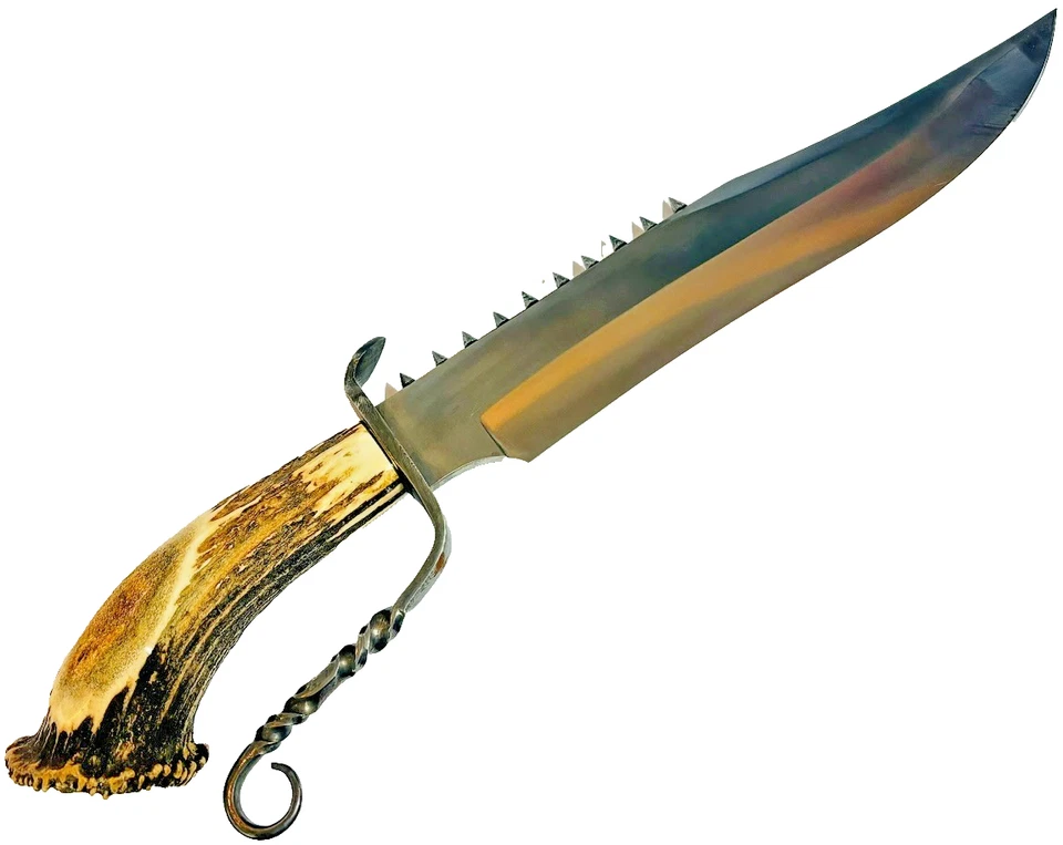 Cubiertos de impacto Cuchillos Bowie hechos a medida SIN USAR MANGO DE CIERVO 21" Cuchillos hechos a mano Foto 1 de 4