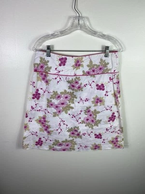 Falda Exact Change Mujer Vintage Floral Rosa y Verde Talla 9 Sobre Cremallera Rodilla Foto 1 de 4