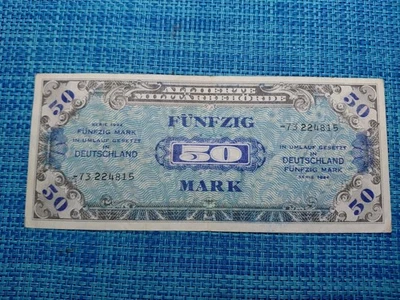 🇩🇪 Allied Occupied Germany 50 mark 1944 RUSSIAN P-196d VF Banknotes 112125-18 - Image 1 of 4