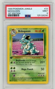 1999 Pokemon Jungle 1st Edition NIDOQUEEN Non Holo #23/64 PSA 9 MINT - Picture 1 of 2