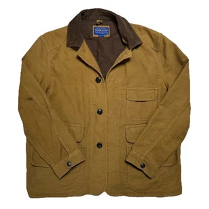 Pendleton Men’s Woolen Mills Tan Brownsville Jacket Corduroy Collar Trim XLarge - Picture 1 of 16