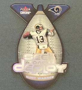 2001 KURT WARNER Fleer Genuine Seek and Deploy Die Cut Insert #9 of 15 - Picture 1 of 2