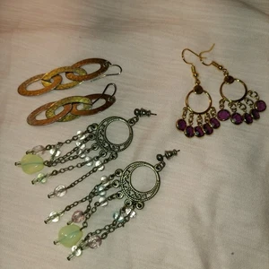 Lot of 3 Women's Earrings - Picture 1 of 2