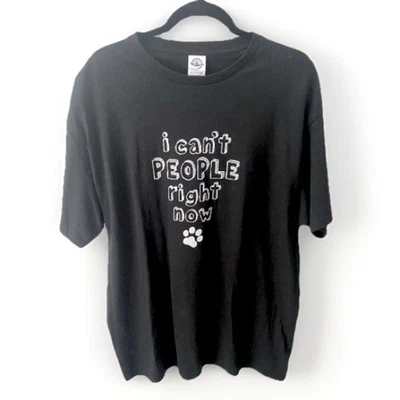 Camiseta Humor Mascota 'I Can't People Right Now' Camiseta XL Perro Gato Divertido Regalo Novedad Foto 1 de 4