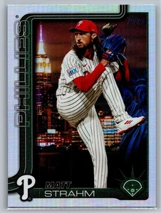 2025 Topps Serie 2 FANATICS FEST Matt Strahm Gran Manzana Refractor - Imagen 1 de 2