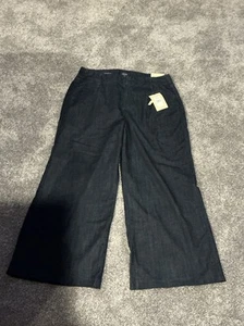 NYDJ Highrise Mona Wide Leg Trouser Jean Women's Size 16 Lift X Tuck - Picture 1 of 7