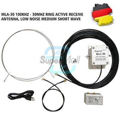 MLA-30+ 0.5-30MHz Ring Active Receive Antenna /Wave SDR Loop Radio Antenna - Bild 1 von 4