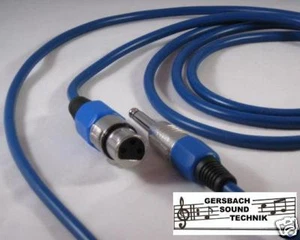XLR Female > Jack Mono Extension Length 16 5/12ft Blue - Picture 1 of 2