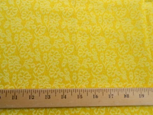 Frullatore tonale giallo limone brillante floreale 100% cotone trapunta tessuto artigianale BTY - Foto 1 di 2