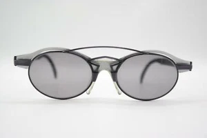 Vintage Rave by FMG Argento Nero Violetto Ovale Occhiali da Sole N. - Picture 1 of 6