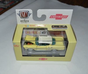 M2 MACHINES 2022 AUTO THENTICS - 1958 CHEVROLET IMPALA YELLOW R73 - Picture 1 of 3