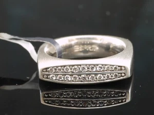 ESPRIT JEWELS Ring eckig Gr 17  925 Sterlingsilber mit klaren Zirkonia Steinen - Bild 1 von 2