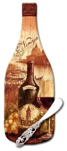 Schneidebrett Käseservice 12" Hartglas "Weinflasche" von Counter Art - Bild 1 von 3
