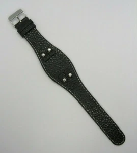 s.Oliver SO-1893 original Ersatzband Uhrenarmband Lederarmband Leder schwarz - Picture 1 of 4