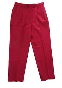 MEN'S RARE VINTAGE 70's CORBIN PRIME TROPICAL WOOL RED GOLF PANTS 34x29!! MINT - Picture 1 of 8