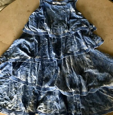 HERMOSO VESTIDO CON VOLANTES JOAH LOVE USADO EN EXCELENTE ESTADO talla 8 Periwinkle con brocas blanco ALGODÓN Usado 2XS Foto 1 de 4