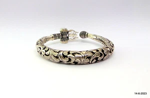 925 sterling silver bracelet bangle cuff traditional hallmarked handmade jewelry - Picture 1 of 8
