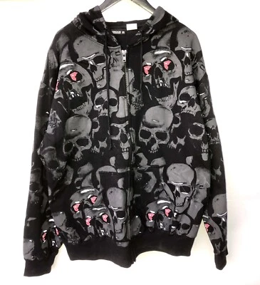 RARA Chaqueta Suéter Calavera Estrellas Famosas y Correas NUEVA XL Travis Barker Blink 182 Foto 1 de 4
