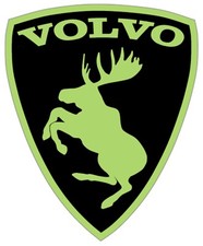 GENUINE Discontinued Prancing Moose VOLVO Lime Green 3” Vinyl Adhesive Decal