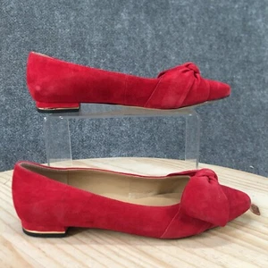 Talbots Shoes Womens 6.5 M Ballet Flats Red Slip On Casual Pointed Toe Comfort - Picture 1 of 16