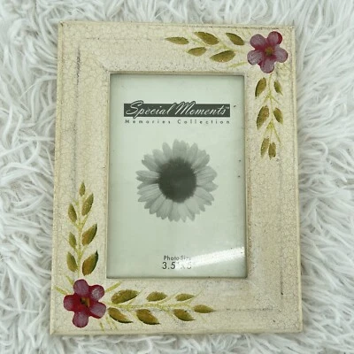 Деревянная рамка для картин Special Moments 3,5 x 5 дюймов кремовый цветочный принт домашний декор - Изображение 1 из 4