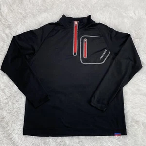 Polaris 1/4 Zip Pull Over Jacket Base Layer Men's Large Black Active Snowmobile - Picture 1 of 7