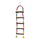 Wooden Parrot Ladder Perch Swing Training Stand for Bird Cage Cockatiel Toys