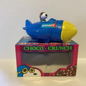 Snoopy Flying Ace Airplane Bank Pencil Case Peanuts Candy Container Vintage - Picture 1 of 5