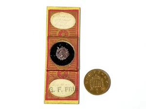 Antique Massive Garnet Ceylon Specimen G.F. Frie Microscope Slide #JR - Picture 1 of 7