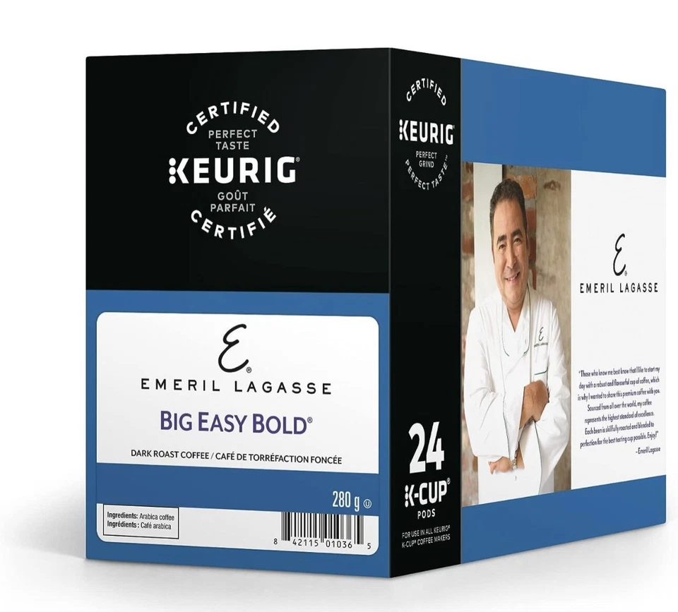 Café Emeril Big Easy Bold, cápsulas K-Cup de una sola porción, tostado oscuro, 24 unidades Foto 1 de 1