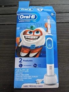 Oral-B Kid's Rechargeable Toothbrush Ages 3+ Soft Bristles Sensitive Mode - Picture 1 of 5