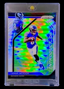 LAMAR JACKSON ROOKIE REFRACTOR SILVER PRIZM 2018 Panini SP Insert Holo - RAVENS - Picture 1 of 9