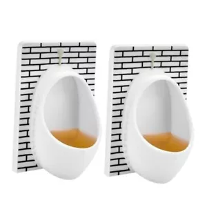 Elephant Gifts for Adults Urinal Shot Glasses Set of 2 Odd Funny Gifts White - Picture 1 of 7