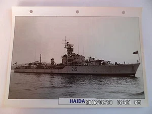 CARTE FICHE NAVIRES DE GUERRE HAIDA 1942 DESTROYER - Bild 1 von 1