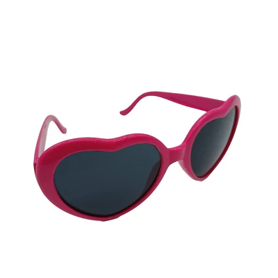 Heart Shaped Hot Pink Sunglasses Fashion Shades Shape Retro Costume Glasses - Image 1 of 4