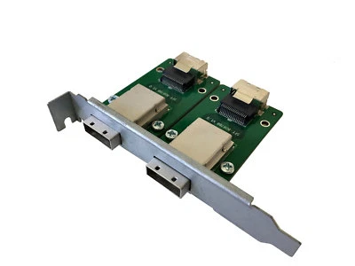 2-Port SFF-8087 Mini SAS 36-Pin to SFF-8088 Mini SAS 26-Pin Full PCI Adapter - Image 1 of 3