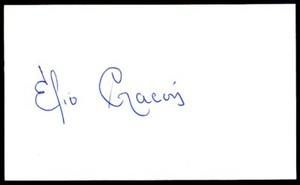 Elio Chacon (D.1992) signed 3x5 card - 1962 New York Mets- signed in Venezuela