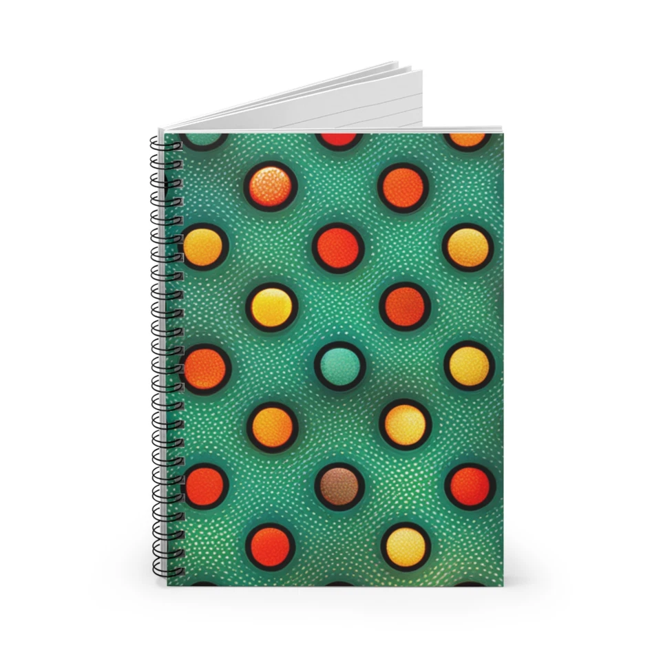 Spiral Notebook _Ruled Line_118 Pages_Colorful Polka Dots(Only Front) - Image 1 of 1