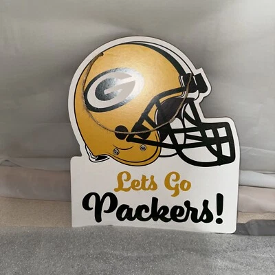 Placa de madeira "LET'S GO PACKERS" - Imagem 1 de 3