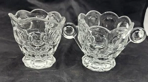 Vtg Heisey Provincial -Whirlpool 1506 Glass Creamer Sugar Bowl Set - Picture 1 of 14