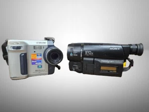 Lot Of 2 Sony Camcorders FOR PARTS OR REPAIR ONLY FAST FREE SHIPPING a - Picture 1 of 13