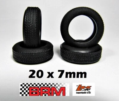 1/32 BRM 4X NEUMATICOS CLASICOS DE 20 x 7 mm - RESIN KIT PCS CARTRIX NINCO - Imagen 1 de 2