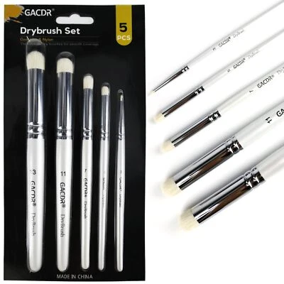 GACDR Dry Brush Miniature Painting, 5 Sizes Drybrush Set for Miniature Citadel Model