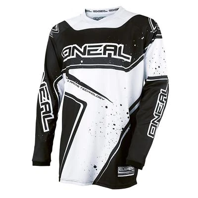 O'Neal Element Racewear Jersey Schwarz Weiß DH Downhill FR MTB BMX Mountain Bike