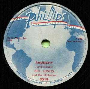 BILL JUSTIS (Raunchy / Midnite Man) ROCK  78 RPM  RECORD - Picture 1 of 2